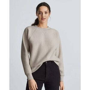 Everlane Renew Long Sleeve Raglan Fleece Sweatshirt Crew Neck Fuzzy Soft Cozy XS